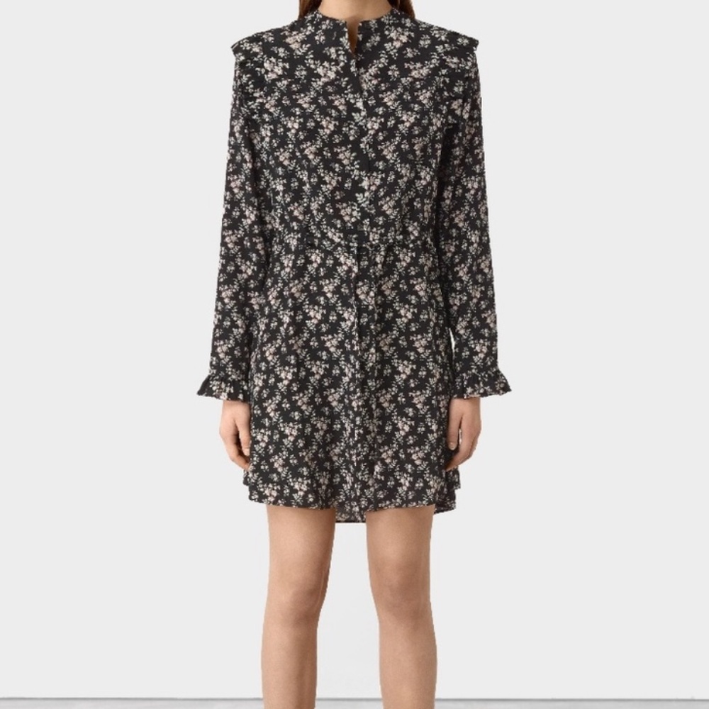 All Saints Sora Nevin Silk Dress US Size 4